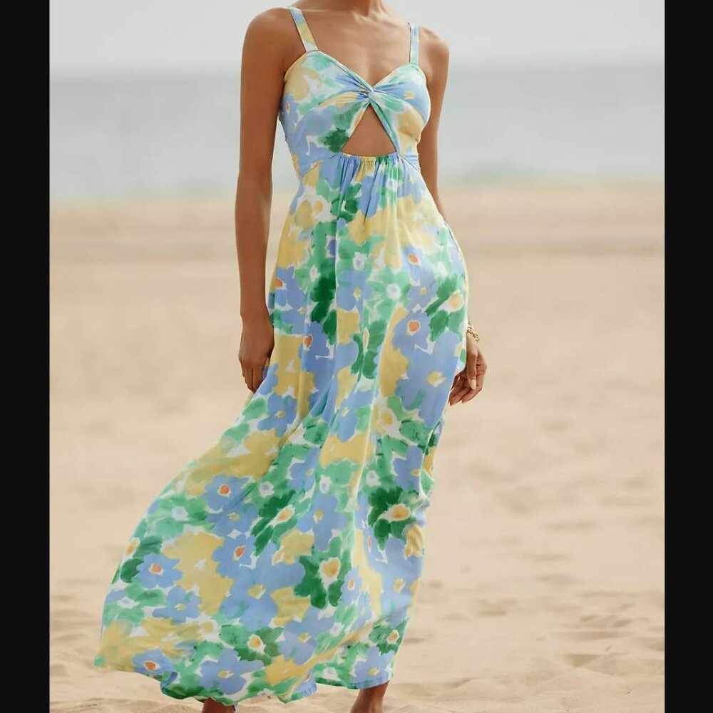 ANTHROPOLOGIE Tiare Hawaii June Sleeveless Maxi Dress
